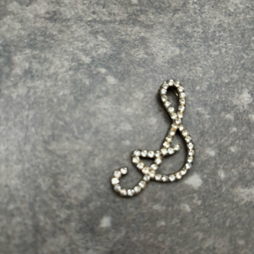 Vintage Cursive “S” Letter Charm Pendant Initial Necklace Charm